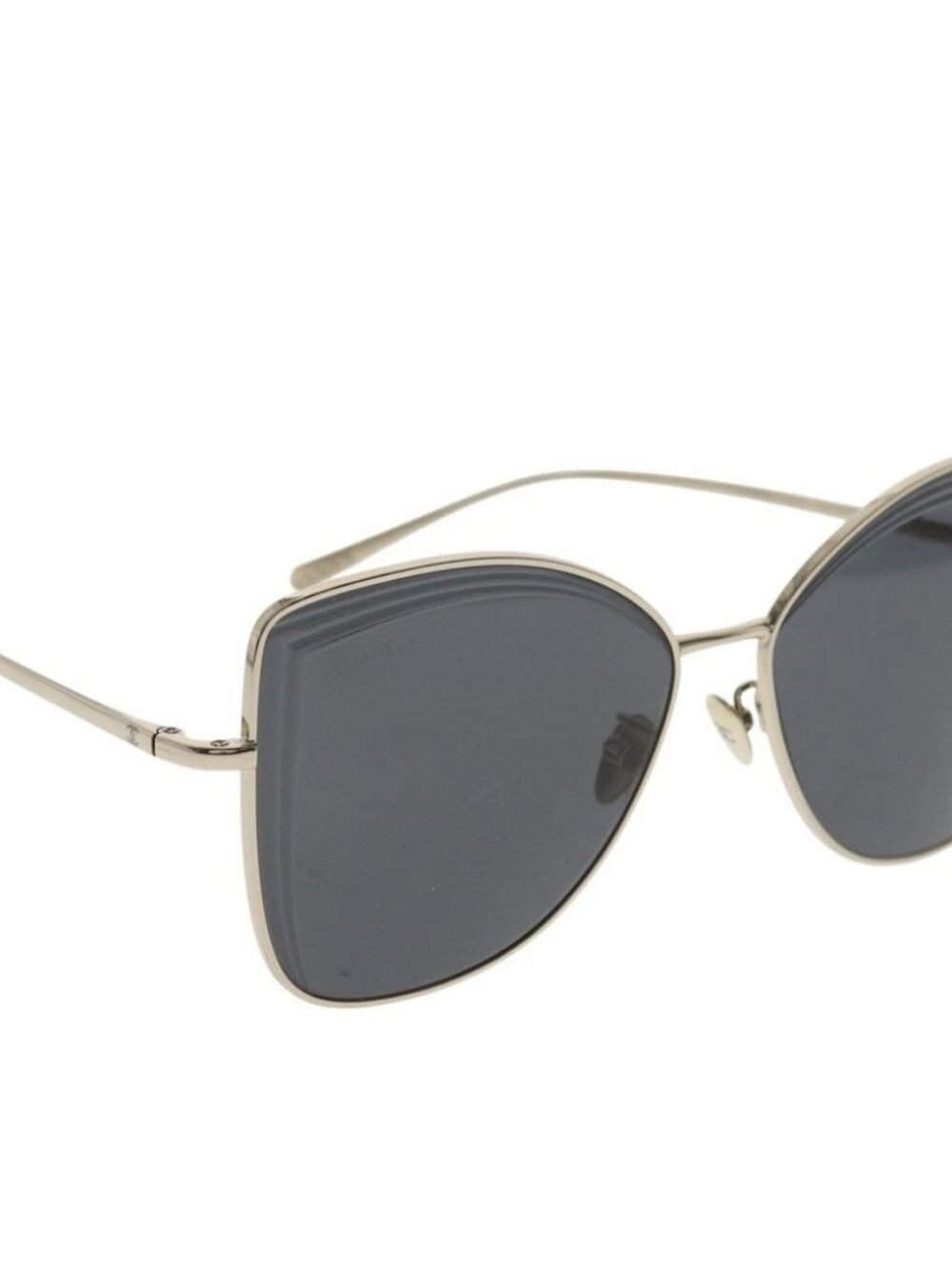 CHANEL teardrop sunglasses 4253 COCO Mark Silver metallic unisex